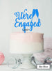 We're Engaged with Champagne Glass Cake Topper Premium 3mm Acrylic Sky Blue