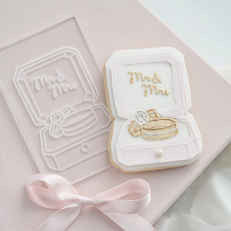 Wedding Rings Wedding Cookie Cutter and Embosser by Catherine Marie Cake
