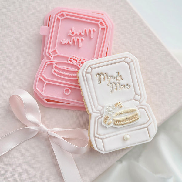 Wedding Rings Wedding Cookie Cutter and Stamp by Catherine Marie Cake