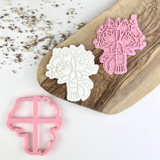 Wedding Bouquet Cookie Cutter and Stamp