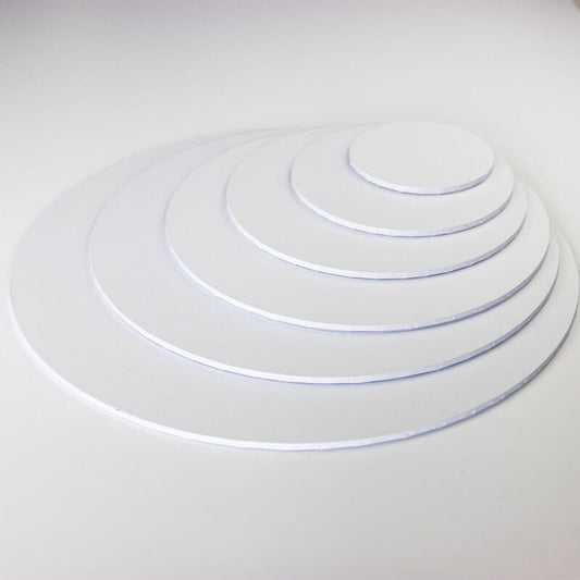 White Matt MDF Cake Board Drum 4mm Thick