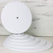 White Matt MDF Cake Board Drum 9mm Thick with 12mm Hole