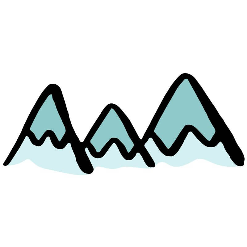 Mountain Range Wild One Baby Shower Cookie Cutter