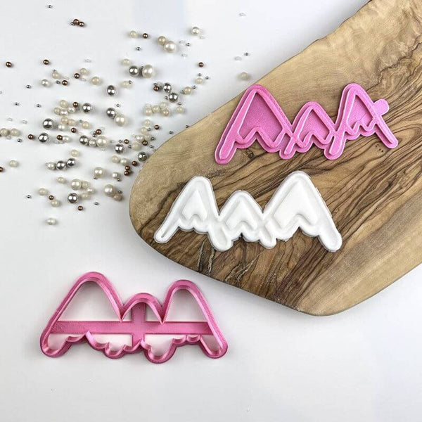 Mountain Range Wild One Baby Shower Cookie Cutter and Stamp