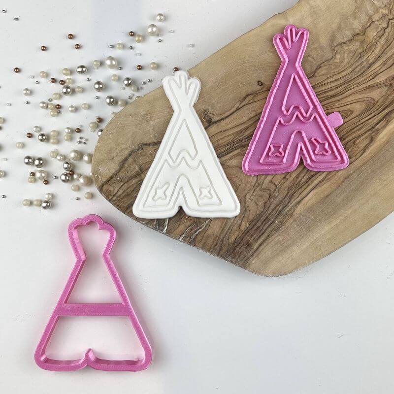 TiPi Wild One Baby Shower Cookie Cutter and Stamp