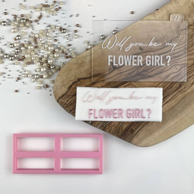 Soho Cookies Will You be My Flower Girl? Bridal Party Cookie Cutter and Embosser
