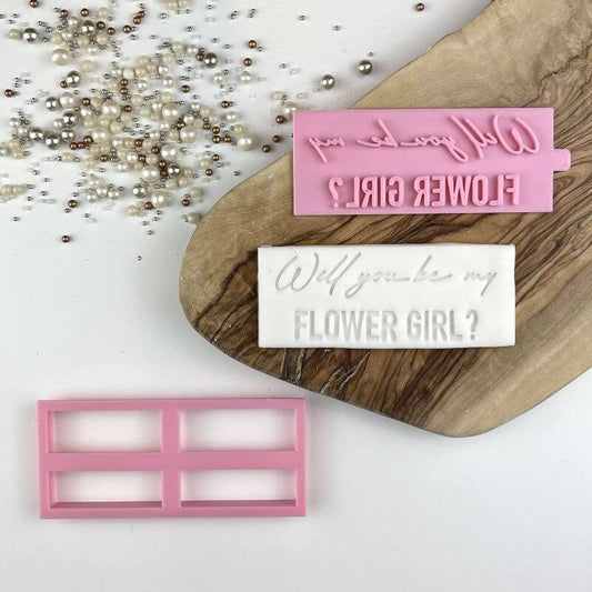 Soho Cookies Will You be My Flower Girl? Bridal Party Cookie Cutter and Stamp