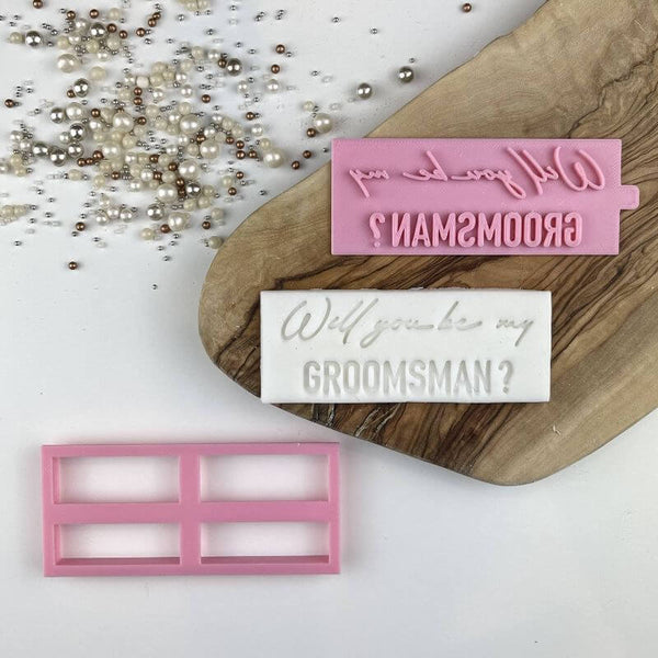 Soho Cookies Will You be My Groomsman? Bridal Party Cookie Cutter and Stamp