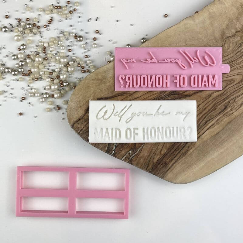 Soho Cookies Will You be My Maid of Honour? Bridal Party Cookie Cutter and Stamp