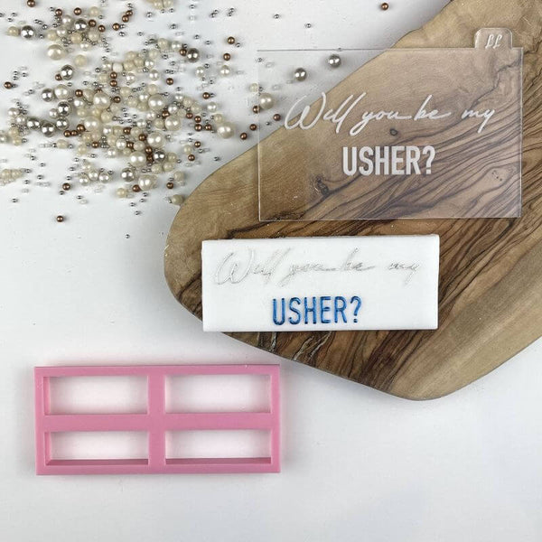 Soho Cookies Will You be My Usher? Bridal Party Cookie Cutter and Embosser