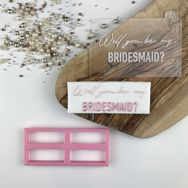Soho Cookies Will You Be My Bridesmaid? Bridal Party Cookie Cutter and Embosser