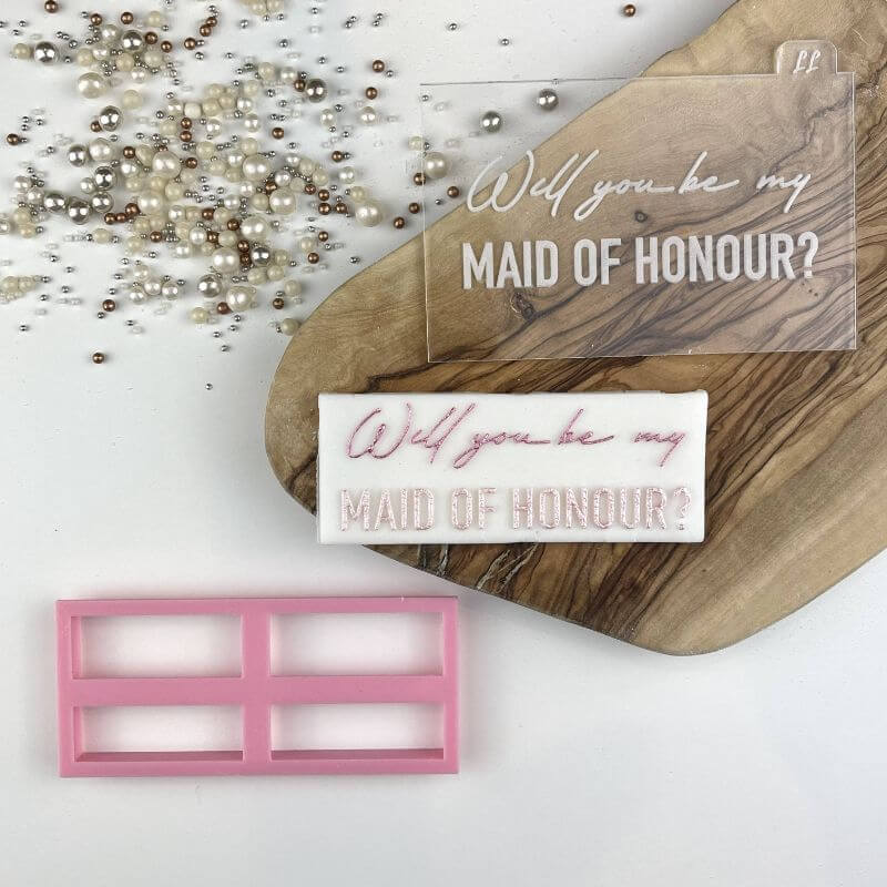 Soho Cookies Will You be My Maid of Honour? Bridal Party Cookie Cutter and Embosser