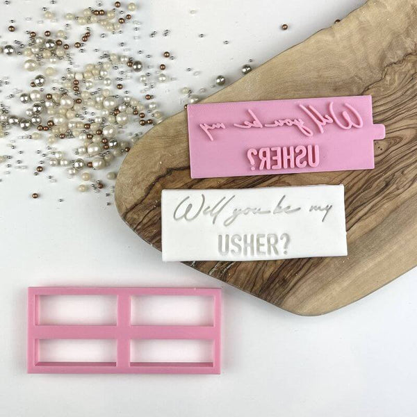 Soho Cookies Will You be My Usher? Bridal Party Cookie Cutter and Stamp