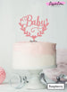 Baby Semi-Wreath Baby Shower Cake Topper Premium 3mm Acrylic Raspberry