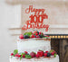 Happy 100th Birthday Pretty Cake Topper Glitter Card Red