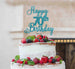 Happy 70th Birthday Pretty Cake Topper Glitter Card Light Blue