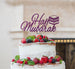Hajj Mubarak Pretty Cake Topper Glitter Card Dark Purple