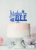 Mother to Bee Baby Shower Cake Topper Premium 3mm Acrylic Mirror Blue