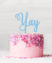 Yay Cake Topper Acrylic Candy Floss Blue