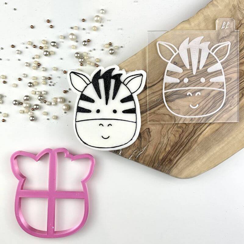 Zebra Jungle Cookie Cutter and Embosser