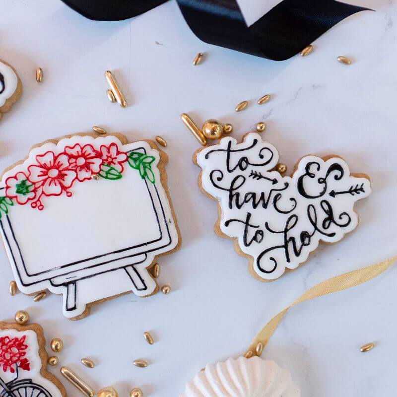 To Have and To Hold in Heart Wedding Cookie Cutter and Embosser