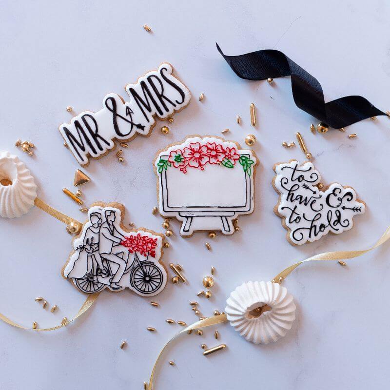 To Have and To Hold in Heart Wedding Cookie Cutter and Embosser