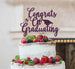 Congrats on Graduating Cake Topper Glitter Card Dark Purple