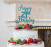 Happy 21st Birthday Pretty Cake Topper Glitter Card Light Blue
