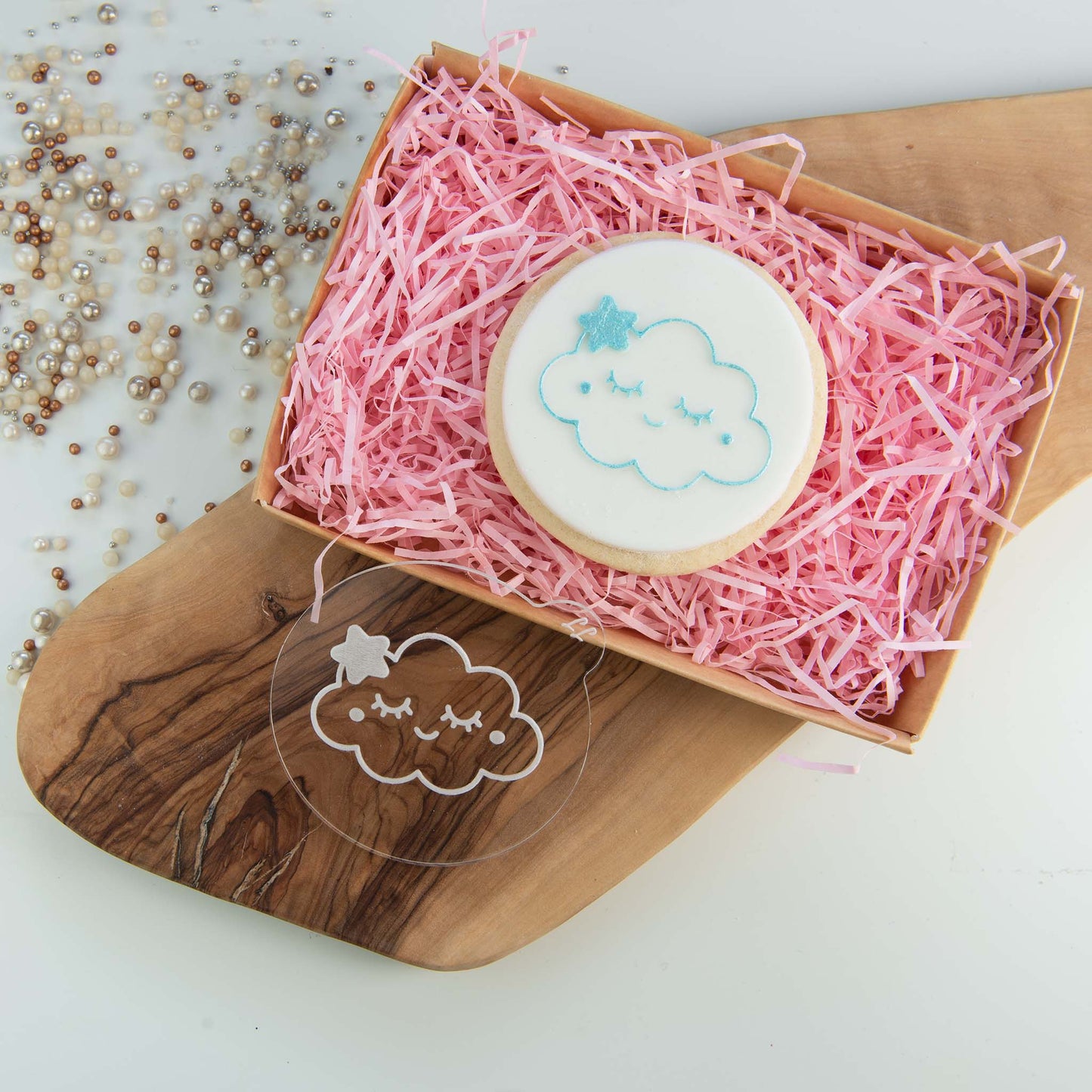 Cute Cloud Baby Shower Cookie Embosser