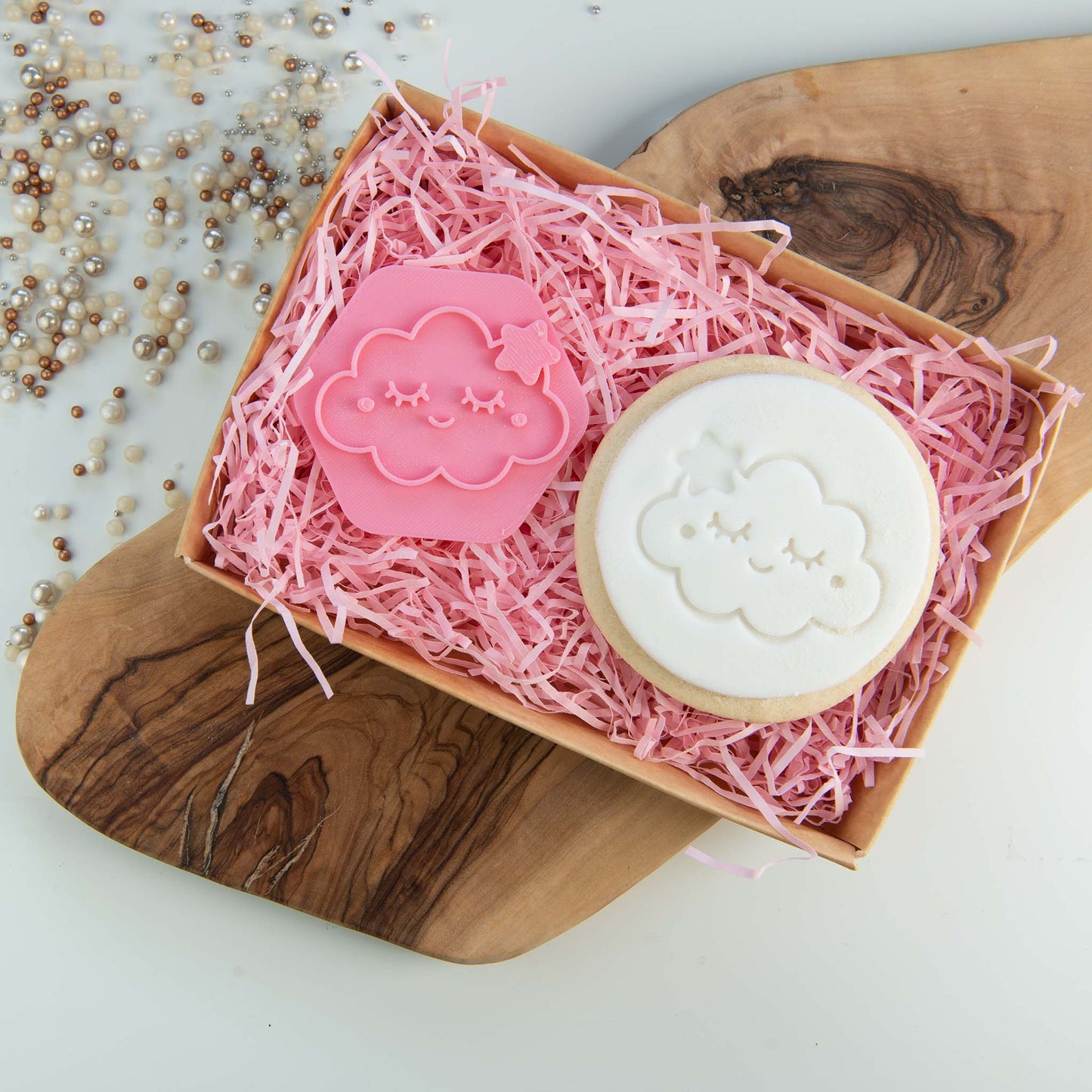 Cute Cloud Baby Shower Cookie Stamp