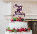 Happy 18th Birthday Pretty Cake Topper Glitter Card Dark Purple