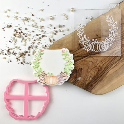 Pumpkin Floral Border Halloween Cookie Cutter and Embosser