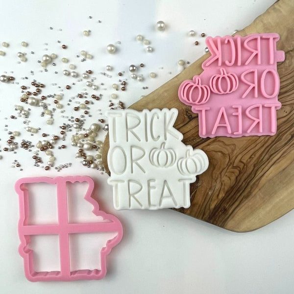 Trick or Treat Style 2 Halloween Cookie Cutter and Stamp