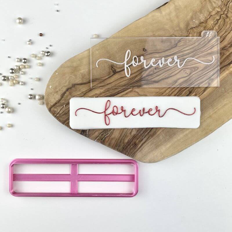 forever in Verity Font Valentine's Cookie Cutter and Embosser