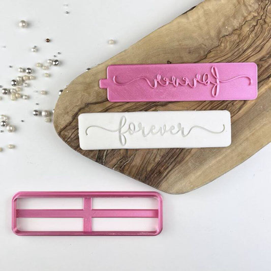 forever in Verity Font Valentine's Cookie Cutter and Stamp