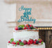Happy 18th Birthday Pretty Cake Topper Glitter Card Light Blue
