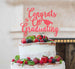 Congrats on Graduating Cake Topper Glitter Card Light Pink