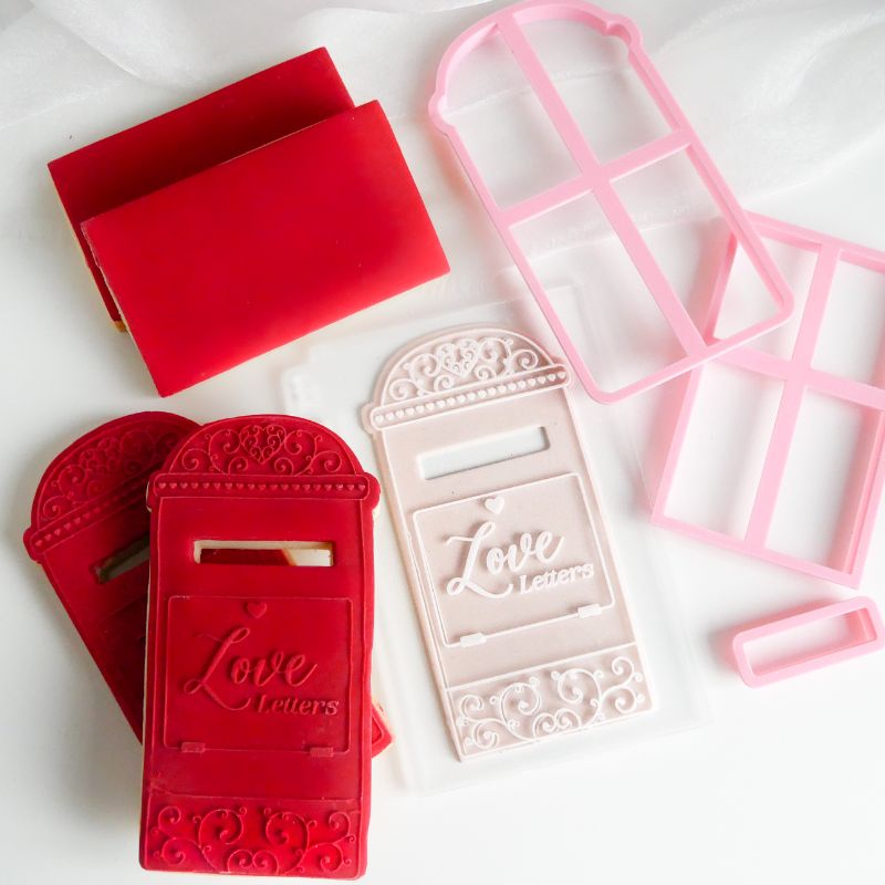 Love Post Box & Letters Valentine's Cookie Cutter and Embosser