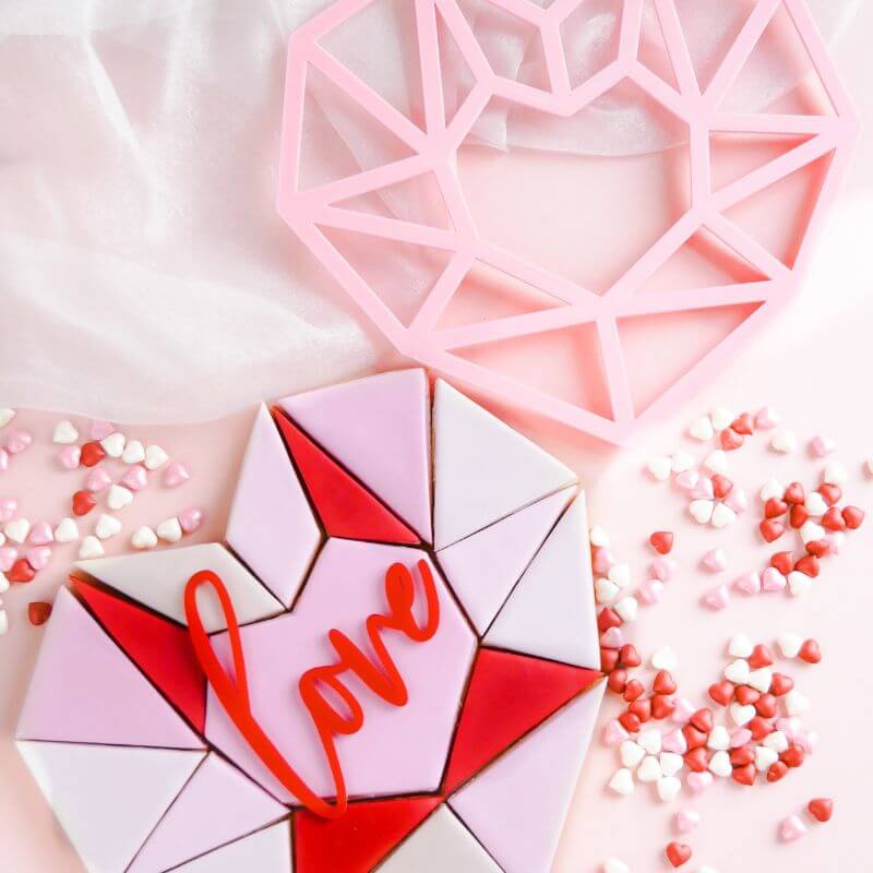 Geometric Heart Cookie Cutter