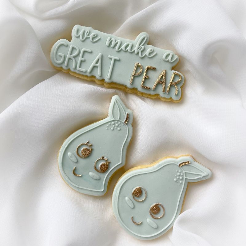 We Make A Great Pear Valentine's Cookie Cutters and Embossers