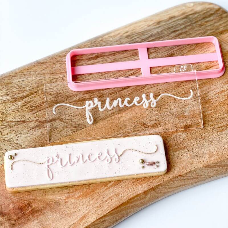 Princess in Verity Font Cookie Cutter and Embosser