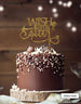 Wish Upon A Star Christmas Cake Topper Premium 3mm Acrylic Glitter Gold