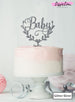 Baby Semi-Wreath Baby Shower Cake Topper Premium 3mm Acrylic Glitter Silver