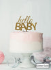 Hello BABY Baby Shower Cake Topper Premium 3mm Acrylic Glitter Gold