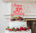 Happy 30th Birthday Pretty Cake Topper Glitter Card Light Pink