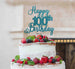 Happy 100th Birthday Pretty Cake Topper Glitter Card Light Blue