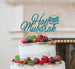 Hajj Mubarak Pretty Cake Topper Glitter Card Light Blue