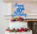 Happy 90th Birthday Pretty Cake Topper Glitter Card Dark Blue