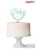 Baby Semi-Wreath Baby Shower Cake Topper Premium 3mm Acrylic Mint Green