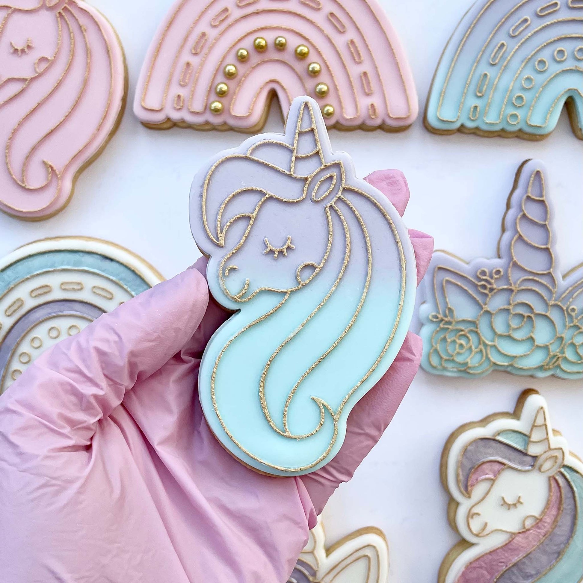 Unicorn Face Cookie Cutter and Embosser